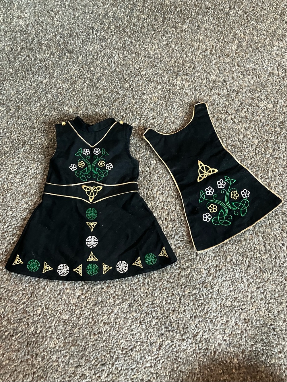 American Girl Doll Irish Dance Dress & Cape